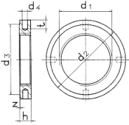 DIN 1816 Гайка круглая с радиальными отверстиями для штифтов и метрической мелкой резьбой
