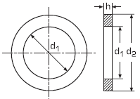DIN 433 Шайба плоская узкая, оцинкованная, стальная, для винтов с цилиндрической головкой, аналог ГОСТ 10450, ISO 7092