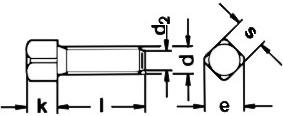 DIN 479 Винт установочный с квадратной головкой и подголовком, с коротким цилиндрическим концом