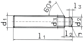 DIN 6332 Шпилька стопорная стальная с упорной цапфой