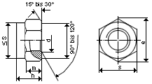 DIN 6925 Гайка шестигранная самоконтрящаяся цельнометаллическая, крепеж DIN EN ISO 7042, DIN EN ISO 10513