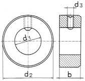 DIN 703 Кольцо установочное с гнездом для винта, стальное, нержавеющее