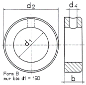 DIN 705 В Кольцо установочное стальное, форма В с отверстием под конический штифт