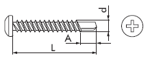DIN 7504 М (N) Саморез шуруп (винт) JP81 самосверлящий с буром - полукруглая головка, крестообразный шлиц Ph