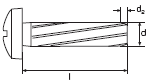 DIN 7516 Самонарезающий винт с крестообразным шлицем Ph. Форма А - линзообразная головка