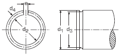 DIN 7993 А Кольцо стопорное пружинное наружное, круглого сечения для валов, стальное, нержавеющее, форма А