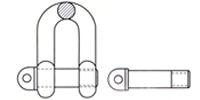 DIN 82101 Скоба D-образная, тип А - без замка, тип С - со шплинтовым замком