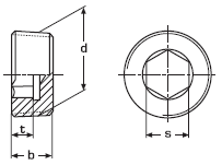 DIN 906 Пробка (заглушка) резьбовая коническая с внутренним шестигранником ОСТ 2С98-3-73, стальная оцинкованная, нержавеющая, резьба метрическая мелкая, дюймовая