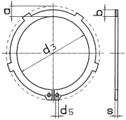 DIN 983 Кольцо стопорное пружинное наружное с лапками для вала